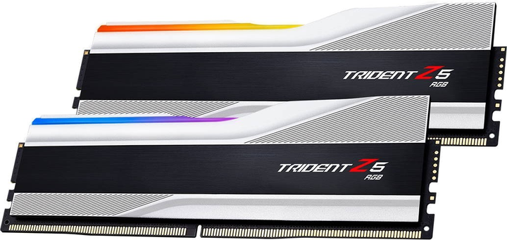 Pamięć RAM G.Skill DDR5-5200 32768MB PC5-41600 (Kit of 2x16384) Trident Z5 RGB Silver (F5-5200J3636C16GX2-TZ5RS) - obraz 1