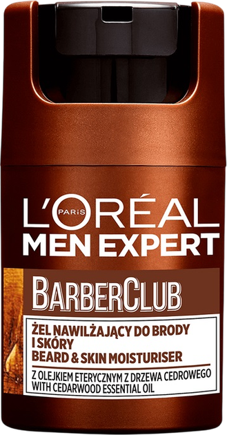 Żel do twarzy brody i włosów L'Oreal Paris Men Expert Barber Club nawilzający 50 ml (3600524125905) - obraz 1