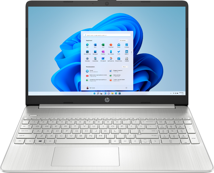 Акція на Ноутбук HP Laptop 15s-fq5040ua  Natural Silver / 15.6" IPS Full HD / Intel Core i3-1215U / RAM 8 ГБ / SSD 512 ГБ / Підсвітка клавіатури від Rozetka