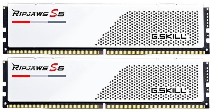 Pamięć RAM G.Skill DDR5-5600 32768MB (Kit of 2x16384MB) Ripjaws S5 White (F5-5600J3036D16GX2-RS5W) - obraz 1