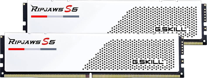 Pamięć RAM G.Skill DDR5-5600 65536MB PC5-44800 (Kit of 2x32768) Ripjaws S5 White (F5-5600J4645A32GX2-RS5W) - obraz 1