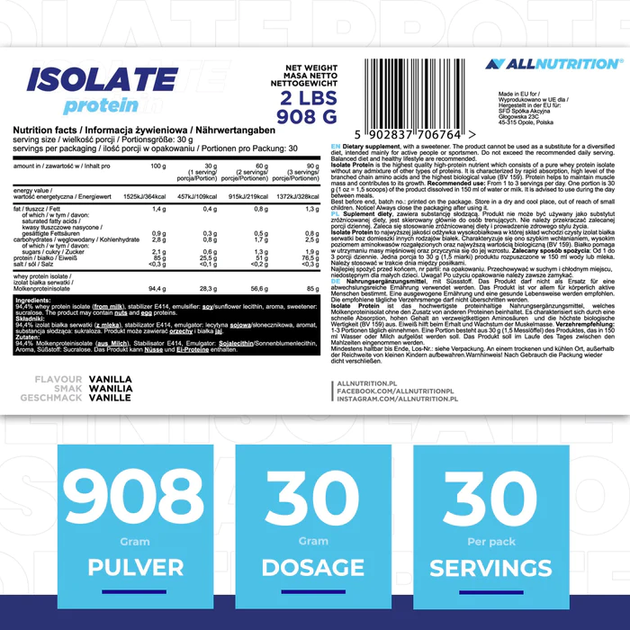 Изолят Сывороточного Протеина Isolate Protein - 908г Карамель 5902837702087 - Фото 2 Изолят Сывороточного Протеина Isolate Protein - 908г Карамель 5902837702087 - изображение 2
