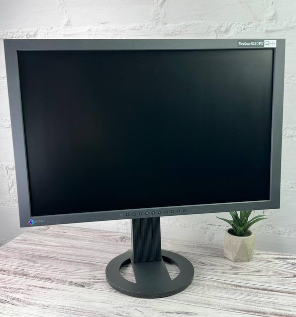 Монитор 24.1" Eizo FlexScan S2401W FullHD VGA/DVI USB-Hub Speakers Б/У - изображение 2