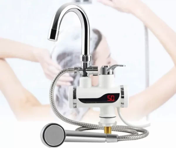 Кран-водонагреватель с душем нижнее подключение Instant electric heating water Faucet FT-001 - изображение 2
