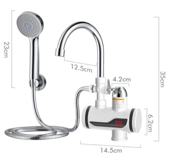 Кран-водонагреватель с душем нижнее подключение Instant electric heating water Faucet FT-001 - изображение 5