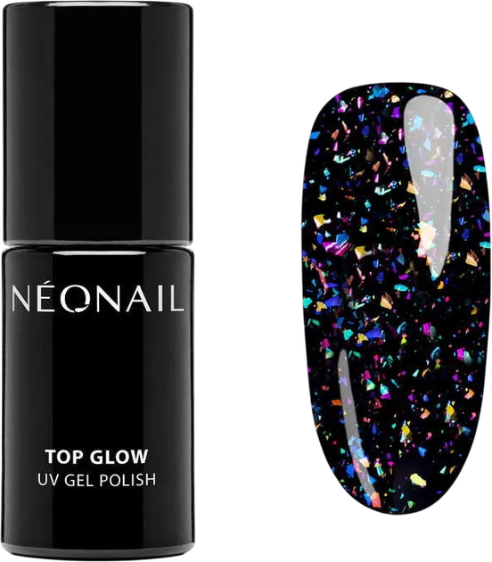 Top do paznokci NeoNail Glow Top hybrydowy Polaris 7.2 ml (5903657868939) - obraz 1