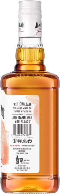 Ликер Jim Beam Peach 0.7 л 32.5% (080686043171) – фото, отзывы