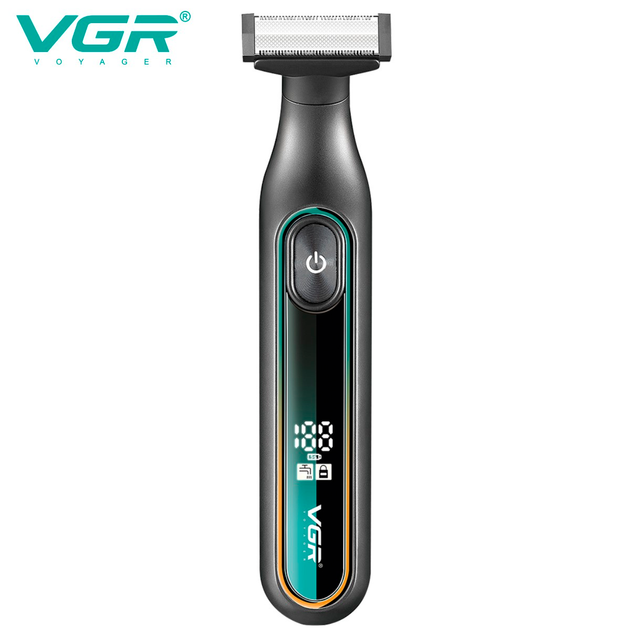 Электробритва VGR V-360 GREEN, универсальная насадка с регулировкой высоты, IPX6, LED дисплей - изображение 4