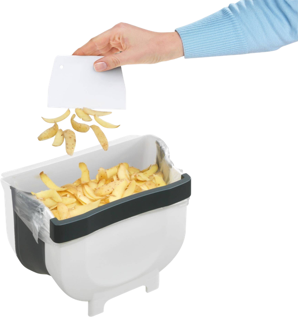 Kosz na śmieci Wenko Fago na drzwi szafki biały 5 l (4008838164556) - obraz 4