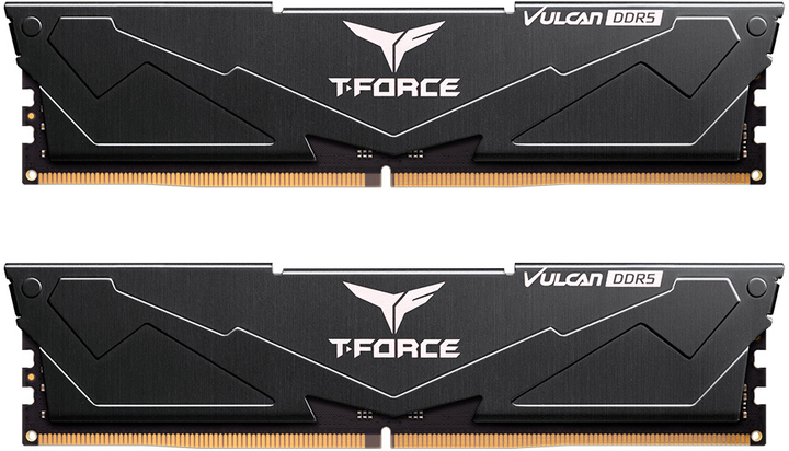 Оперативна пам'ять Team Group DDR5-5600 32768MB PC5-44800 (Kit of 2x16384) T-Force Vulcan Black (FLBD532G5600HC36BDC01) - зображення 1