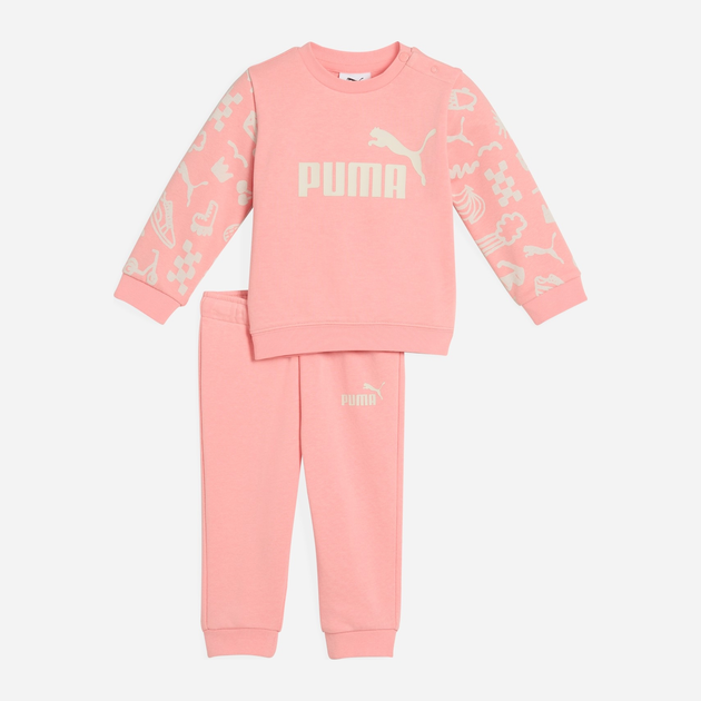 Детский спортивный костюм (свитшот + штаны) для девочки Puma Minicats 68628418 80 см Pink Fruit (4067983401701) 