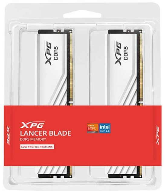 Оперативна пам'ять ADATA DDR5-6000 65536MB PC5-48000 (Kit of 2x32768) Lancer Blade White (AX5U6000C3032G-DTLABWH) - зображення 3