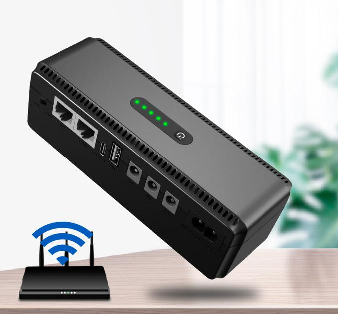 (ИБП) UPS для роутера/терминала DC1018P - 12V/ 9V/ 5V 10400 mAh 18W черный (Дизайн 3, компактный) - изображение 4