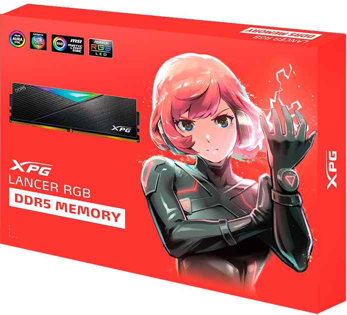 Оперативна пам'ять ADATA DDR5-6400 65536MB PC5-54400 (Kit of 2x32768) XPG Lancer RGB Black (AX5U6400C3232G-DCLARBK) - зображення 6