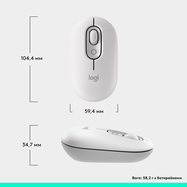 Мышь Logitech POP Mouse Wireless Offwhite (910-007411) - изображение 8