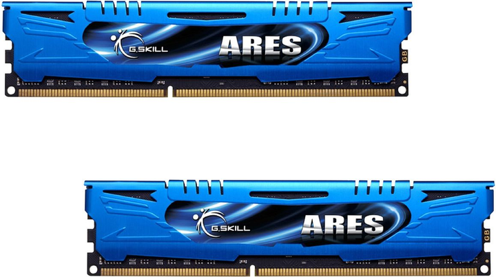 Pamięć RAM G.Skill DDR3-2400 8192MB PC3-19200 (Kit of 2x4096) Ares LP Series Blue (F3-2400C11D-8GAB) - obraz 1