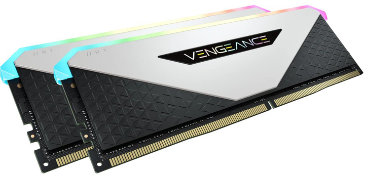 Pamięć RAM Corsair DDR4-3200 32768MB PC4-25600 (Kit of 2x16384) Vengeance RGB RT White (CMN32GX4M2Z3200C16W) - obraz 1