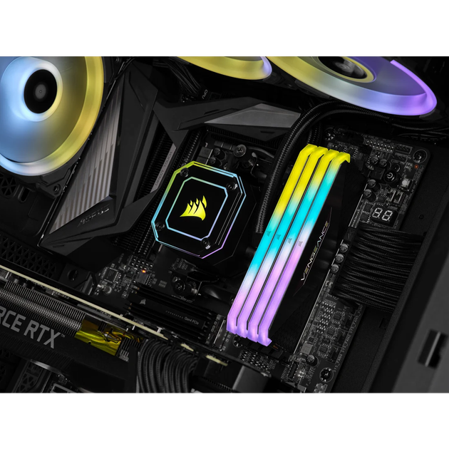 Оперативна пам'ять Corsair DDR4-3600 32768MB PC4-28800 (Kit of 2x16384) Vengeance RGB RT Black (CMN32GX4M2Z3600C18) - зображення 6
