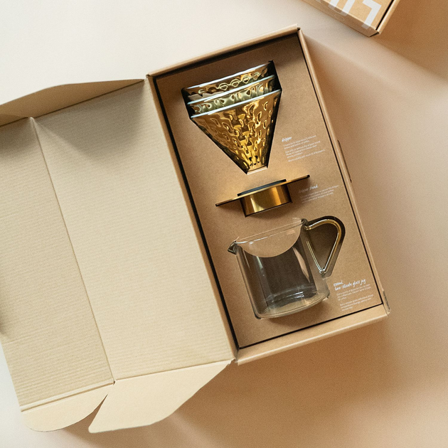 Набір Loveramics Brewers Gold Special Edition Пуровер 3 шт + Подставка для пуровера + Сервер 500 мл (4891635820547) - зображення 7