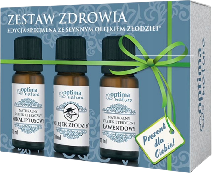 Zestaw olejków eterycznych Optima Natura Złodziei + Lawendowy + Eukaliptusowy 3 x 10 ml (5904730293709) - obraz 1