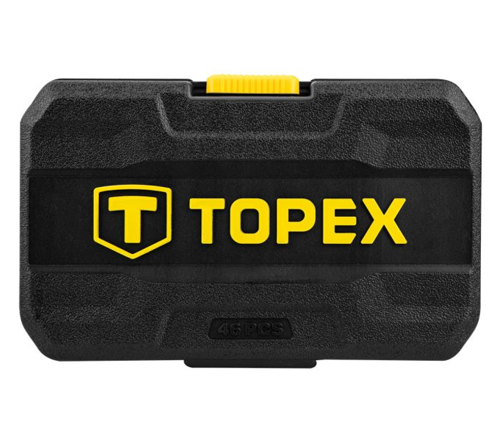 Zestaw kluczy nasadowych i nasadek TOPEX 1/4" Cr-V 46 szt (38D640) (5902062386403) - obraz 7