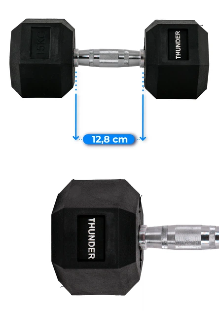 Гантель шестигранна THUNDER 15 кг - Фото 8 Гантель шестигранна THUNDER 15 кг - изображение 8