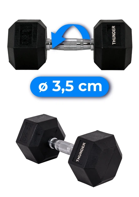 Гантель шестигранна THUNDER 12,5 кг - Фото 7 Гантель шестигранна THUNDER 12,5 кг - изображение 7