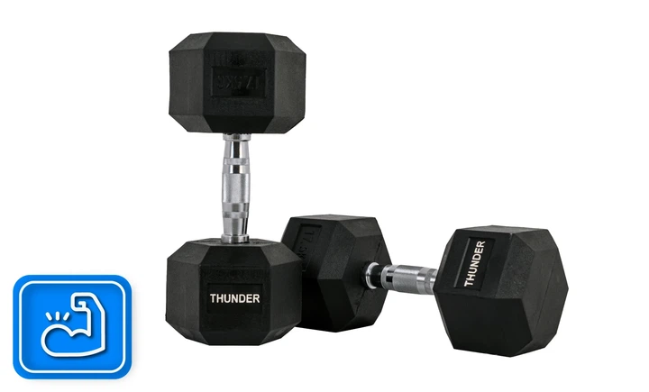 Гантель шестигранний 17,5 кг THUNDER - зображення 5