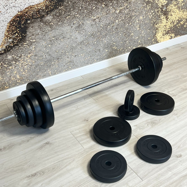 Лавка для жиму RN-Sport ReadMeBlack + 4 грифи, 100 кг дисків (RMB-100) - зображення 17