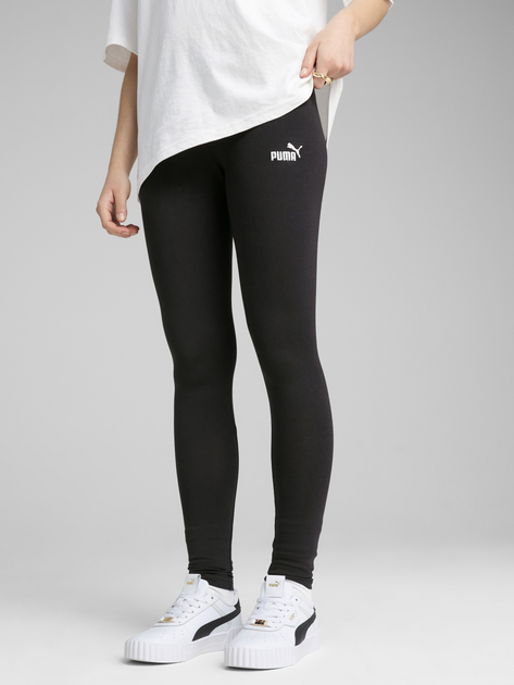 Спортивные леггинсы для фитнеса женские Puma Ess Small No. 1 Logo Leggings 68242201 XS Black (4067983478383) 