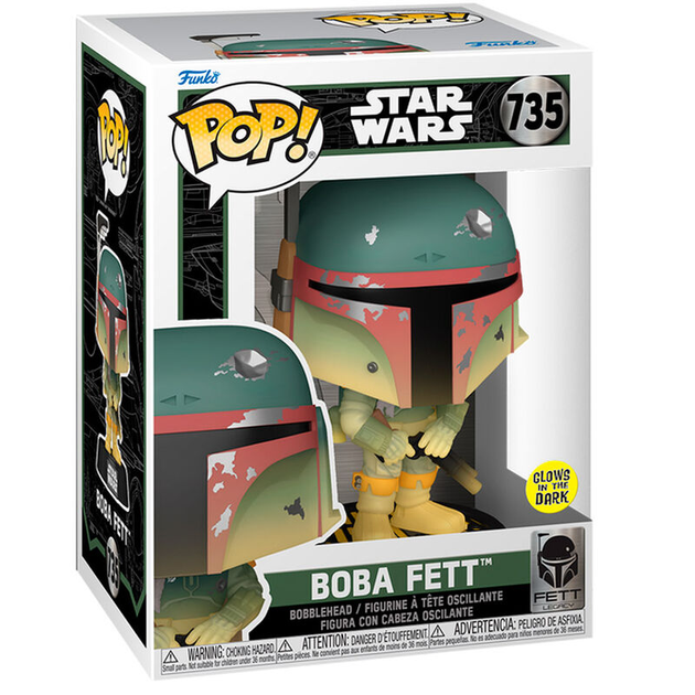 Figurka Funko Pop! Star Wars Boba Fett Glow in The Dark 9 cm (889698827232) - obraz 2