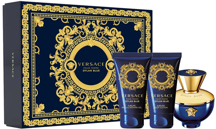 Zestaw damski Versace Dylan Blue Woda perfumowaa 50 ml + Balsam do ciała 50 ml + Żel pod prysznic 50 ml (8011003884957) - obraz 1