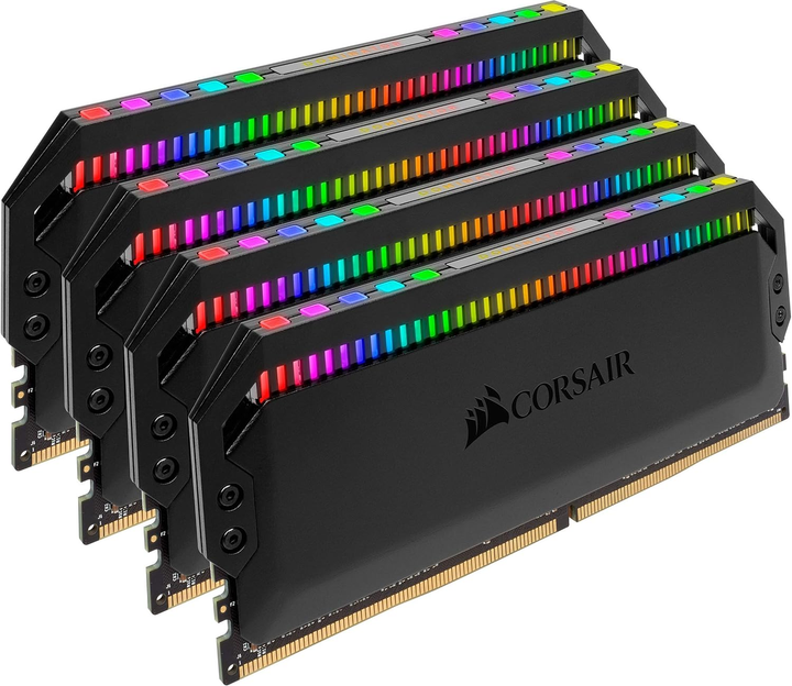 Pamięć RAM Corsair DDR4-3600 131072MB PC4-28800 (Kit of 4x32768) Dominator Platinum RGB Black (CMT128GX4M4D3600C18) - obraz 1