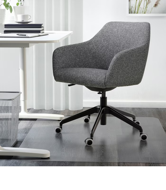 Офісне крісло TOSSBERG / LANGFJALL IKEA 195.131.23 темно-сірий/чорний - зображення 2