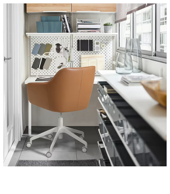 Офисное кресло TOSSBERG / LANGFJALL IKEA 095.130.91 светло-коричневый/белый - изображение 2