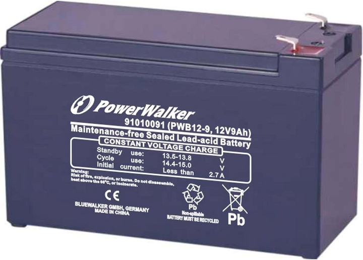 Акумуляторна батарея PowerWalker PWB12-9 12V 9 Ah (91010091) - зображення 1