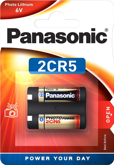 Батарейка Panasonic Lithium 2CR5 BLI (2CR-5L/1BP) - зображення 1