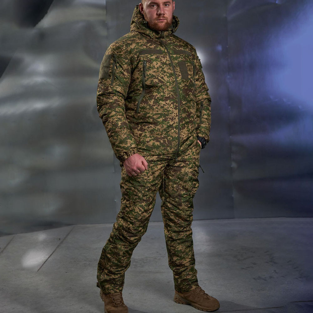 Зимняя форма R-Military Nord Storm Taifun куртка с капюшоном + брюки с подтяжками хищник размер 3XL - изображение 4