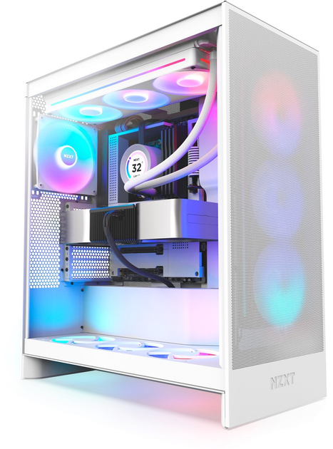 Obudowa NZXT H7 Flow RGB Matte White (CM-H72FW-R1) - obraz 3