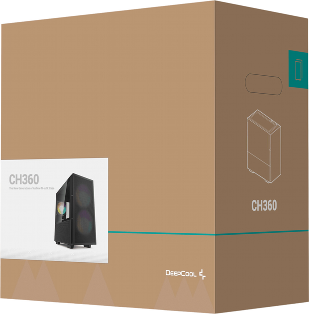 Obudowa DeepCool CH360 Black (R-CH360-BKAPE3-G-1) - obraz 15
