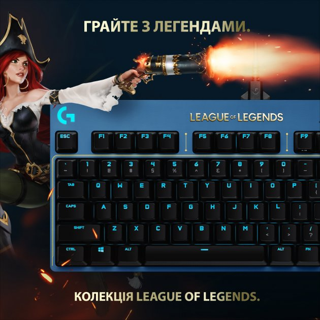 Клавіатура Logitech G Pro Mechanical Keyboard League of Legends Edition (920-010536) - зображення 3