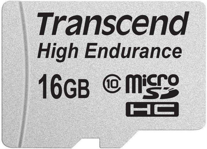 Карта памяти Transcend microSDHC 16GB Class 10 High Endurance + SD адаптер (TS16GUSDHC10V) - изображение 1