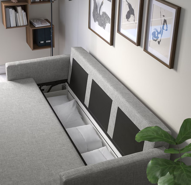 Диван 3-х местный FRIHETEN IKEA 605.512.25 серый - Фото 5 Диван 3-х местный FRIHETEN IKEA 605.512.25 серый - изображение 5