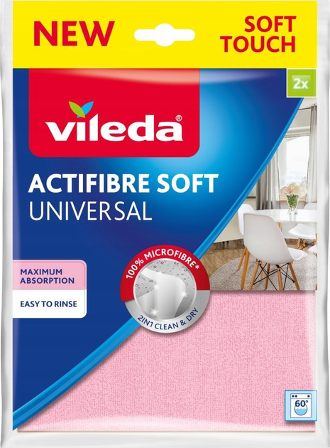 Ściereczki Vileda Actifibre Soft 2 szt (4023103240810) - obraz 1