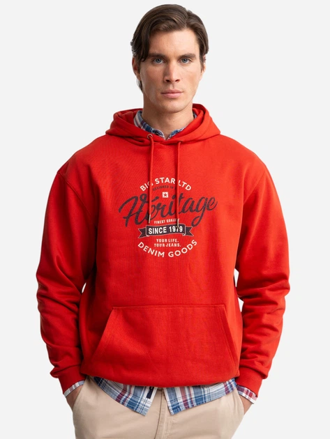 Худі чоловіче Big Star Herity 704 L Помаранчеве (5900714835927) - зображення 5