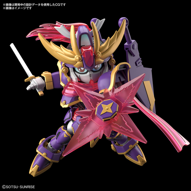Модель для сборки Bandai SD Gundam Cross Silhouette F-Kunoichi Kai (Gundam Build Metaverse) (4573102657114) - изображение 6