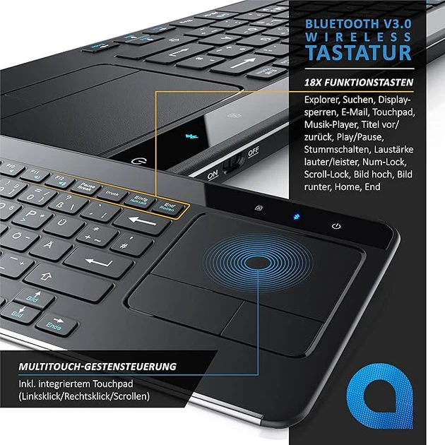 Беспроводная клавиатура CSL-Computer / Мембранна / UKR / Black Б/В - изображение 4