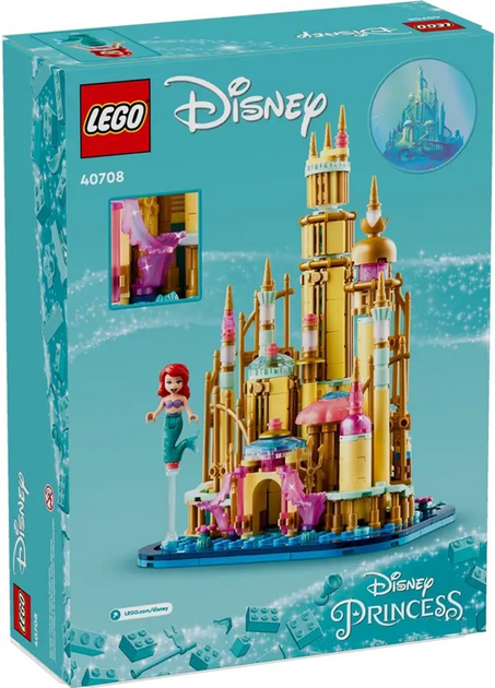 Zestaw klocków LEGO Disney Mały zamek Arielki 557 elementów (40708) - obraz 3