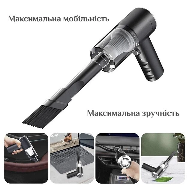 Автомобильный пылесос Vacuum Cleaner AS-228 портативный беспроводной - изображение 4