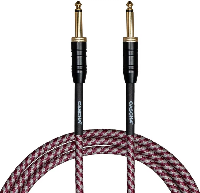 Кабель інструментальний Cascha CCP-G2SRD3 (Professional Line Guitar Cable, Tweed Red, 3 м) - Фото 1 Кабель інструментальний Cascha CCP-G2SRD3 (Professional Line Guitar Cable, Tweed Red, 3 м) - зображення 1